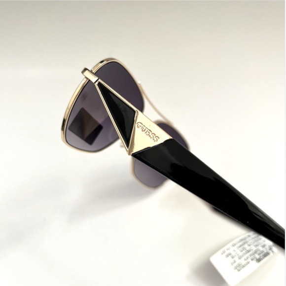 New GUESS Double Bridge Aviator Sunglasses GO00081 Classic Black Lens Gold main image 5
